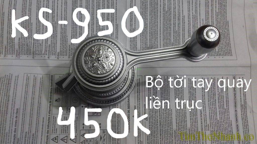mẫu bộ tời giàn phơi thông minh ks-950 tay quay liền trục điều khiển 2 thanh phơi dễ dàng